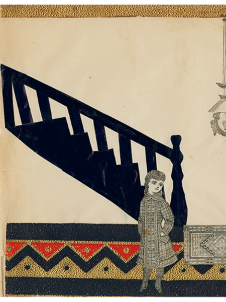JOHN DERIAN Girl In Foyer (Left) Book Page