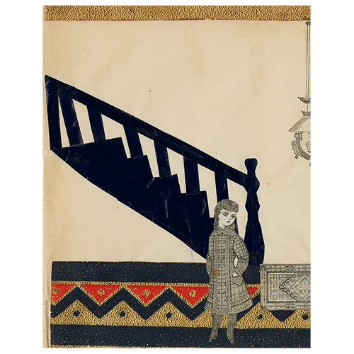 JOHN DERIAN Girl In Foyer (Left) Book Page