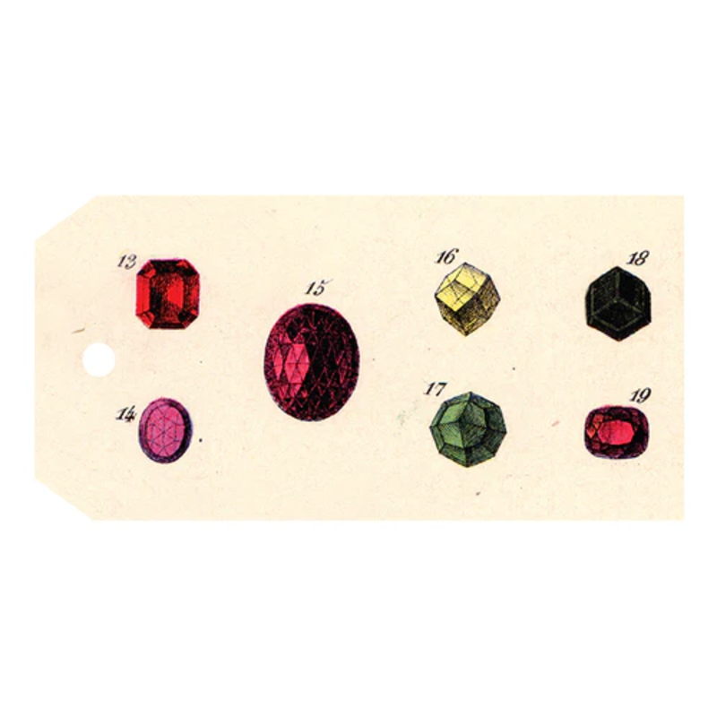 JOHN DERIAN Gems Gift Tags - Pack of 5