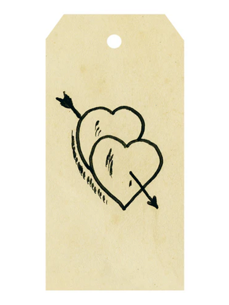JOHN DERIAN Gift Tags (Pack of 5) - 2 of Hearts