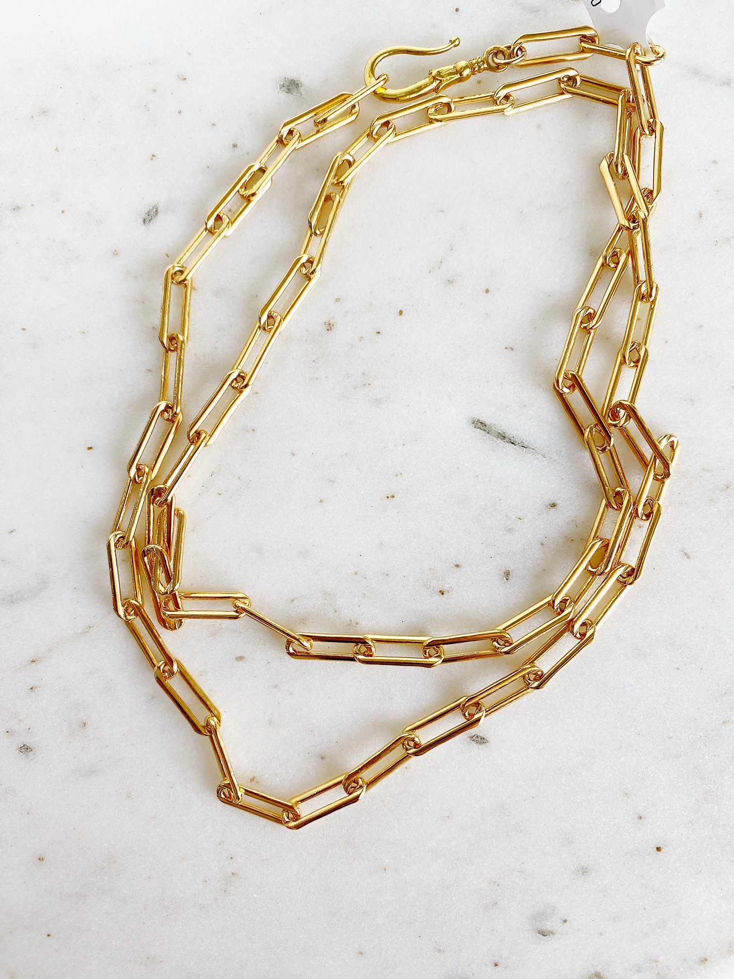 SENNOD 30" Paperclip Chain Necklace