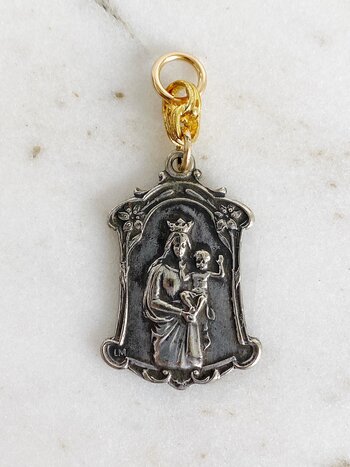 SENNOD Antique French Madonna/Child Medal Vignette