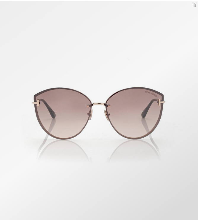 TOM FORD Evangeline - Rose Gold with Brown Lens