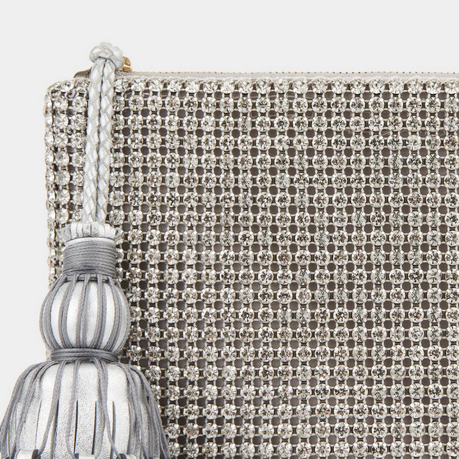 ANYA HINDMARCH Georgiana Clutch - Silver Metal Mesh