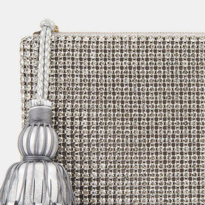 ANYA HINDMARCH Georgiana Clutch - Silver Crystal