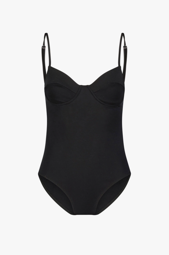 MARA HOFFMAN ブラックワンピース水着 Mara Hoffman Gabriela One Piece in Nero | REVOLVE