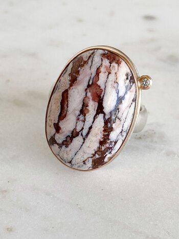 JAMIE JOSEPH Wild Horse Jasper with Diamond Ring