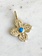 ERICA MOLINARI 14K Large Turquoise & Diamond Floral Charm