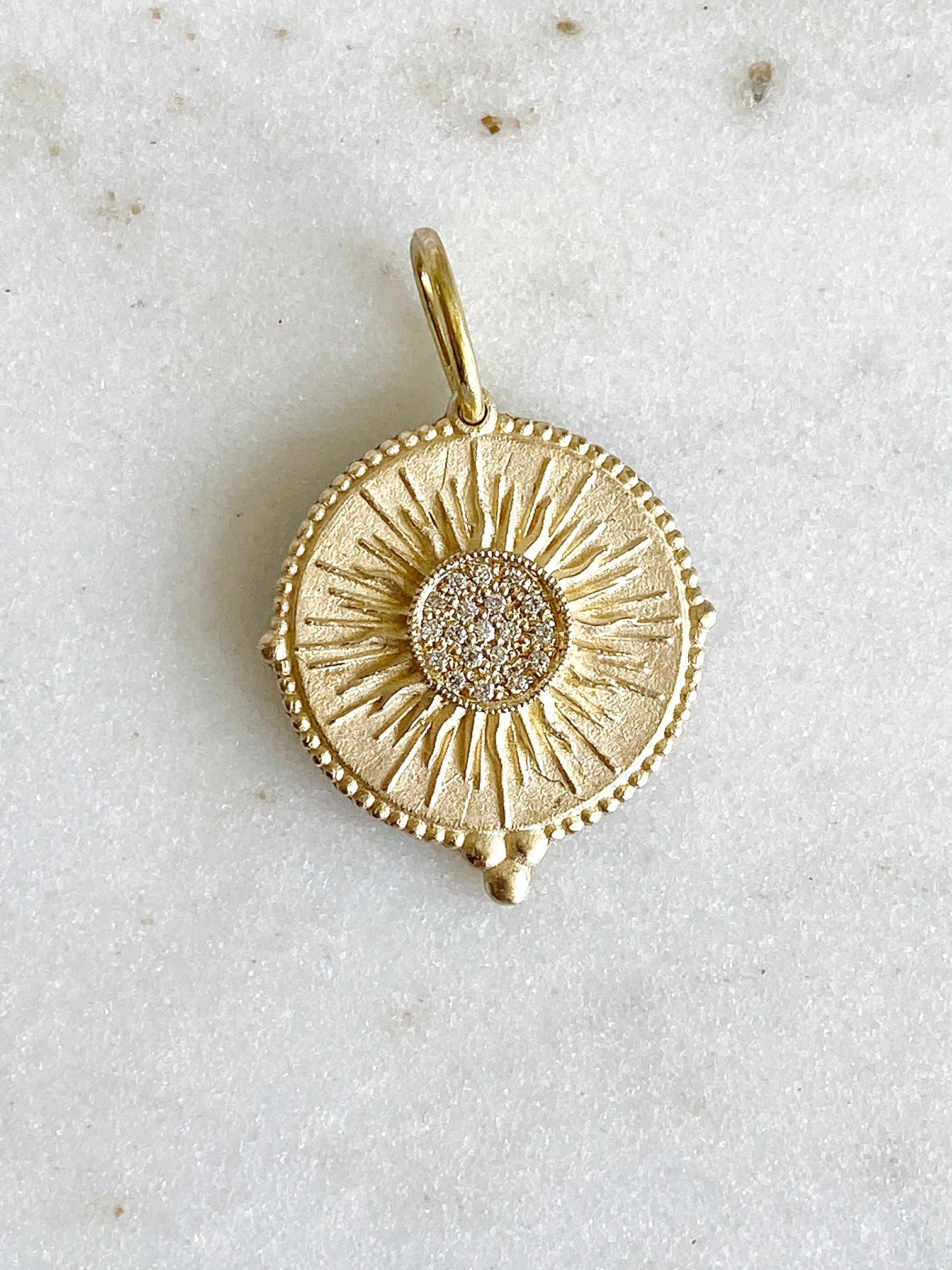ERICA MOLINARI 14K Pave Sun Charm