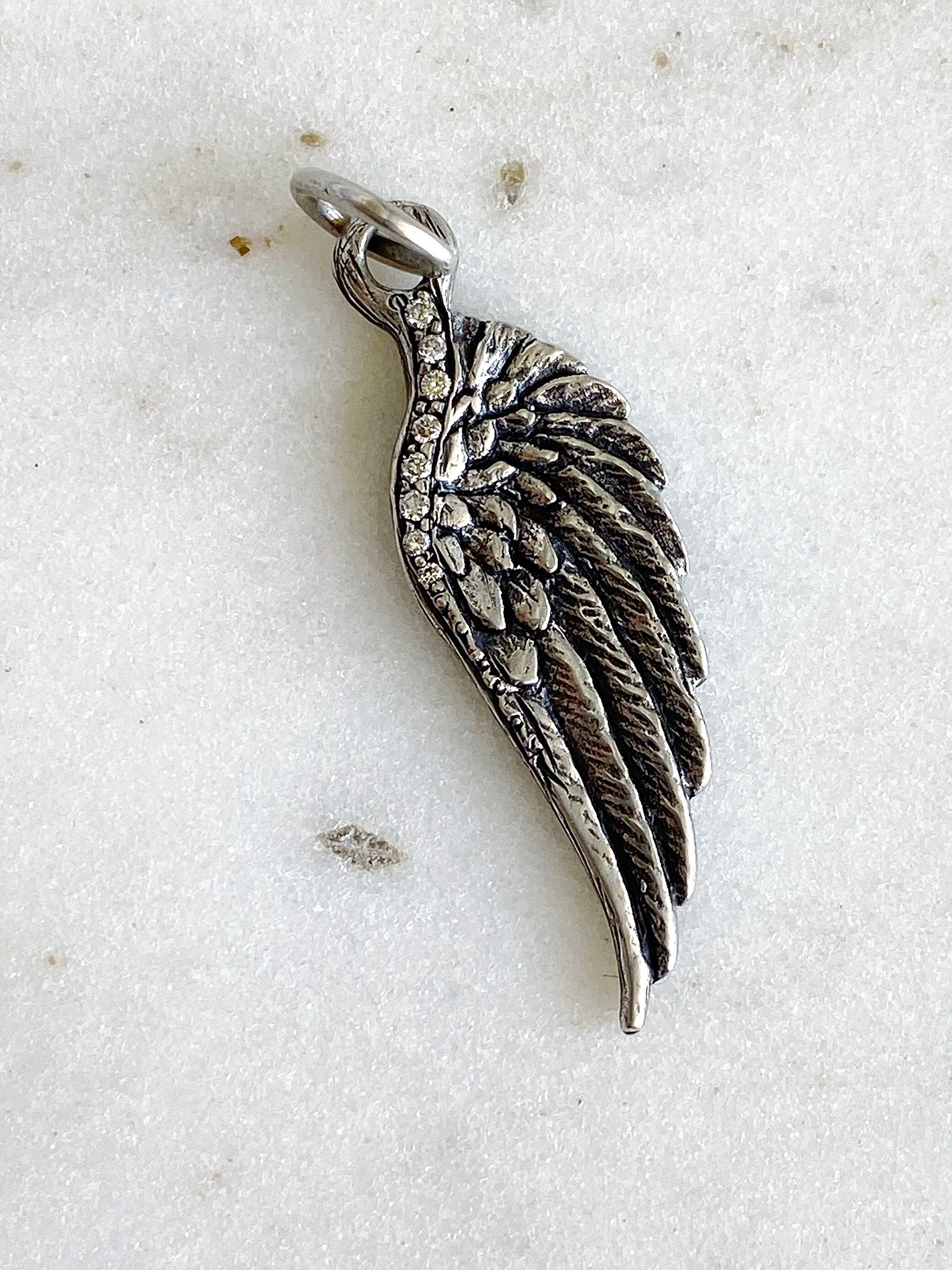 ERICA MOLINARI Sterling Large Feathered Wing Charm