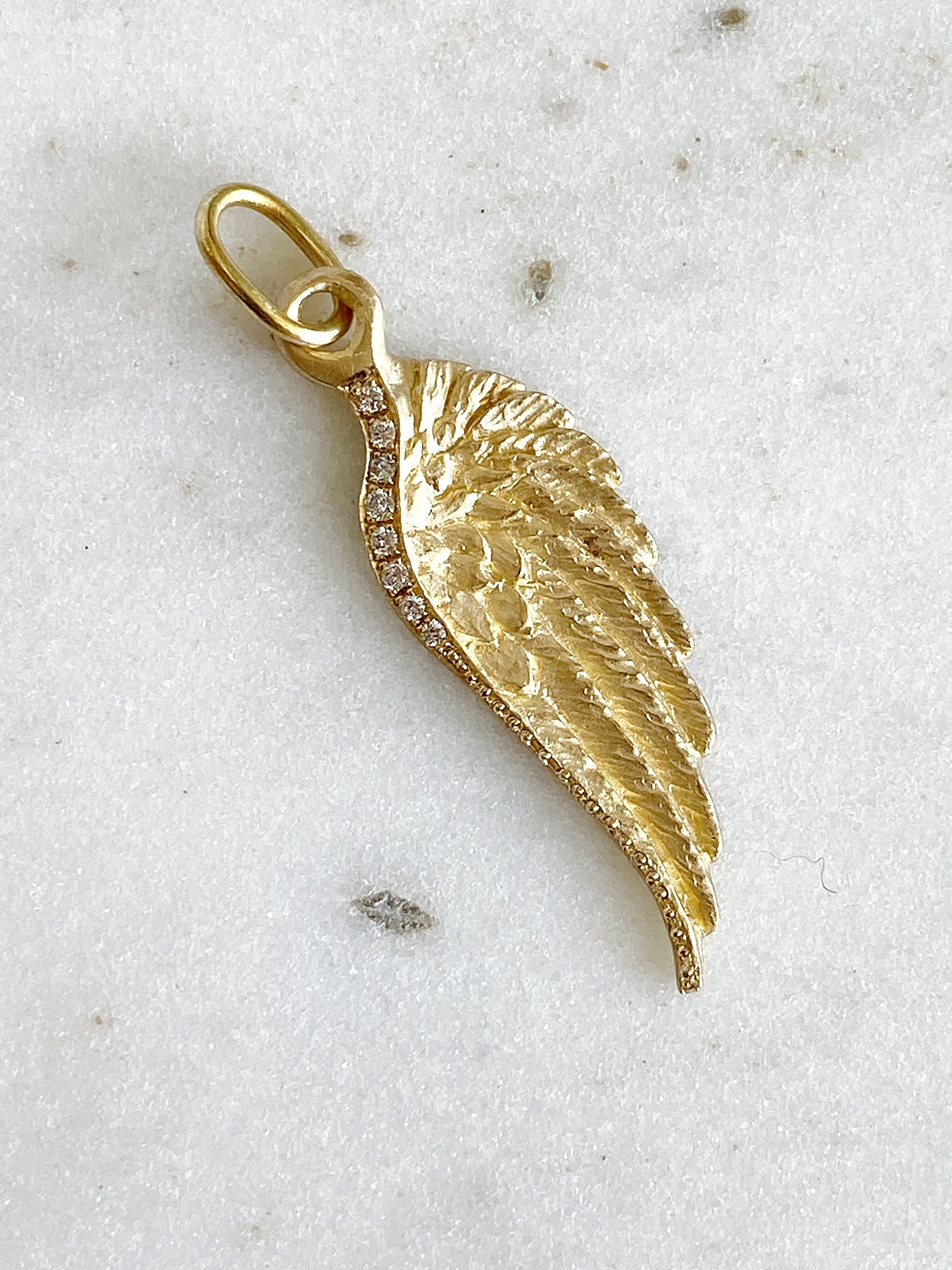 ERICA MOLINARI 14K Large Feathered Wing Charm