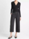 VINCE Mid-Rise Utility Wide Leg Crop Pant - Black Denim