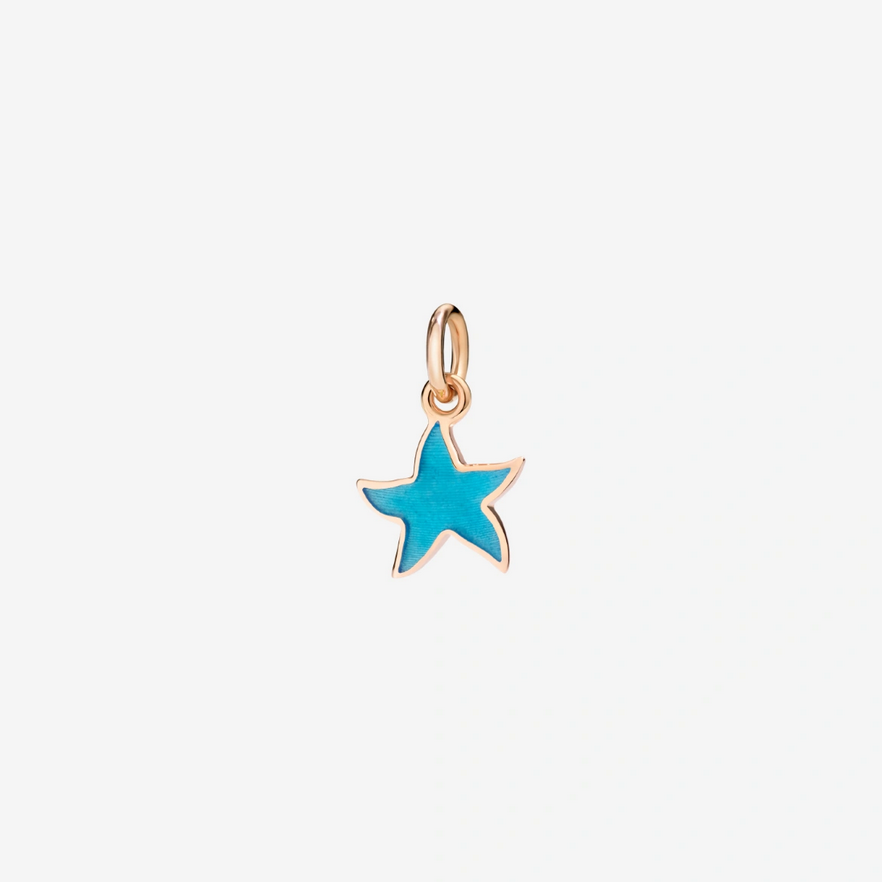 DODO DODO - Enamel Rose Gold Blue Starfish