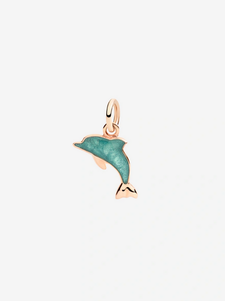 DODO DODO - Enamel Rose Gold Teal MOP Dolphin