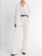VINCE Cotton Double Waistband Trouser - Off White