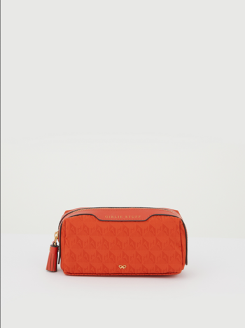 ANYA HINDMARCH Nylon Girlie Stuff AH Logo - Burnt Sienna