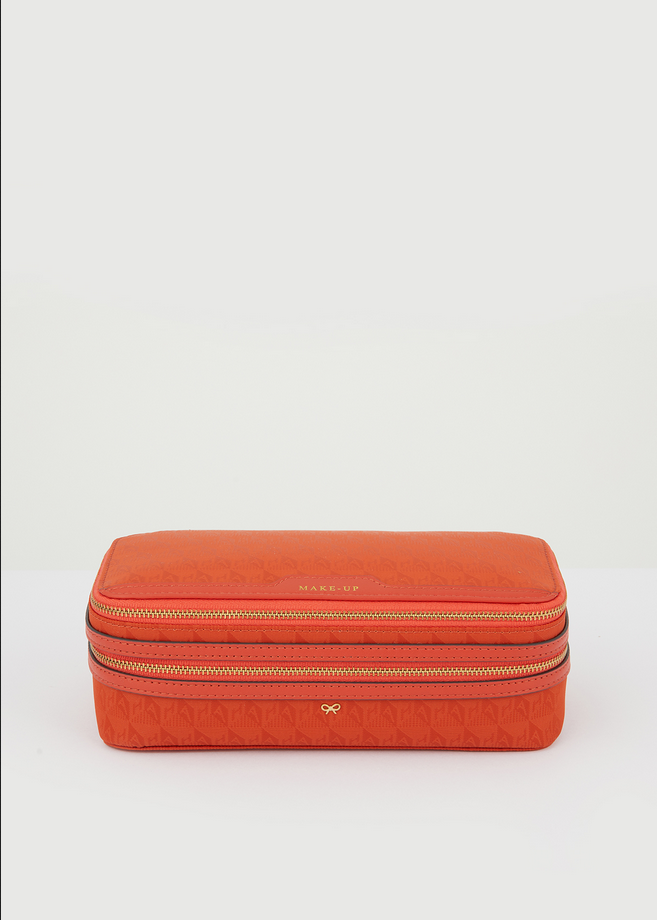 ANYA HINDMARCH Nylon Make Up AH Logo - Burnt Sienna