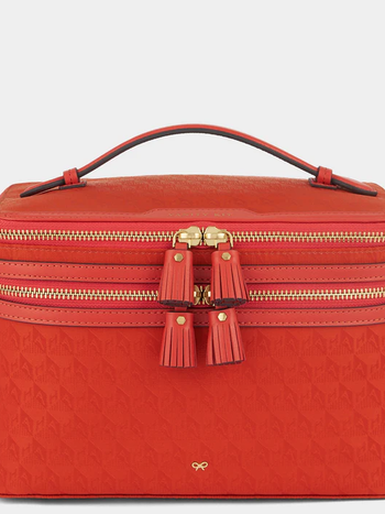 ANYA HINDMARCH Vanity Kit AH Logo - Burnt Sienna