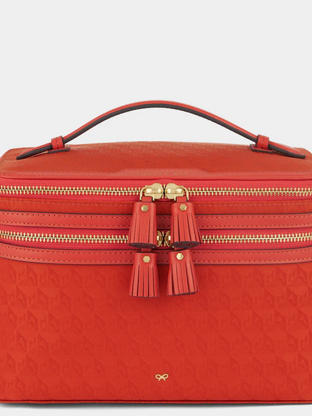 ANYA HINDMARCH Vanity Kit AH Logo - Burnt Sienna