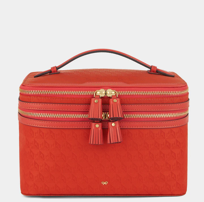 ANYA HINDMARCH Vanity Kit AH Logo - Burnt Sienna