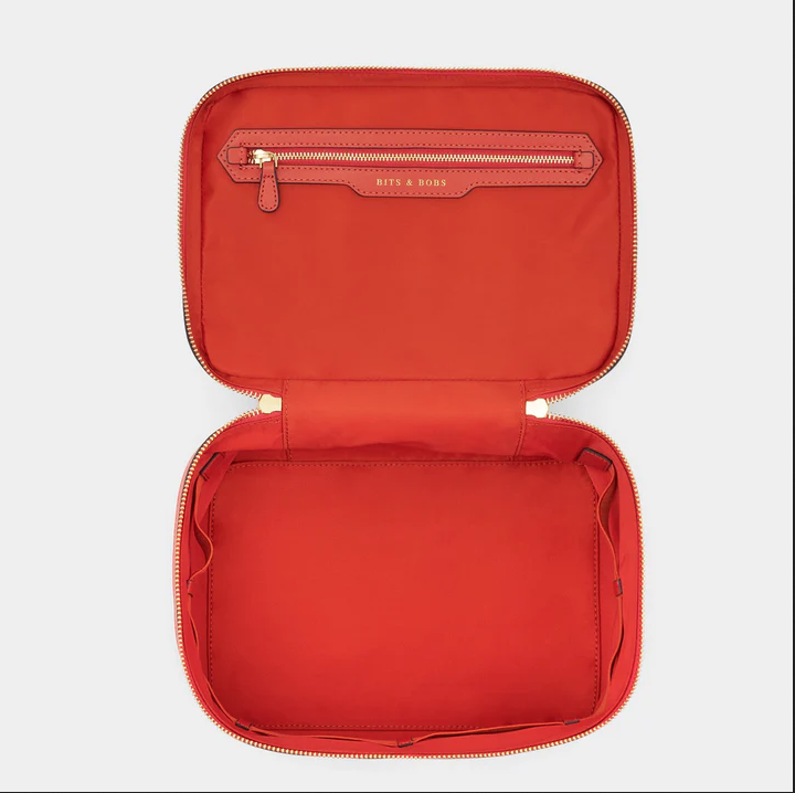 ANYA HINDMARCH Vanity Kit AH Logo - Burnt Sienna