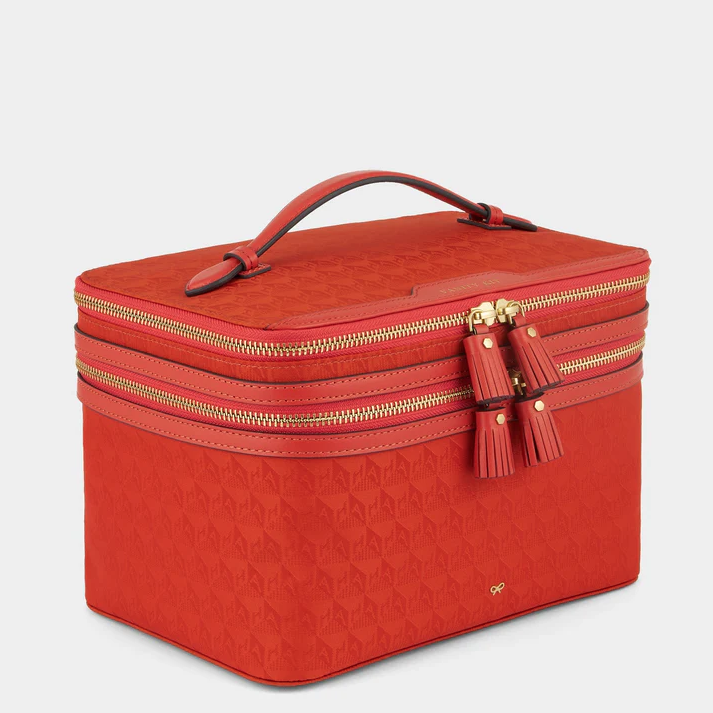 ANYA HINDMARCH Vanity Kit AH Logo - Burnt Sienna