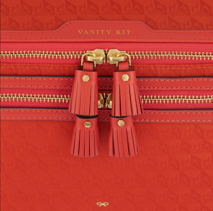 ANYA HINDMARCH Vanity Kit AH Logo - Burnt Sienna