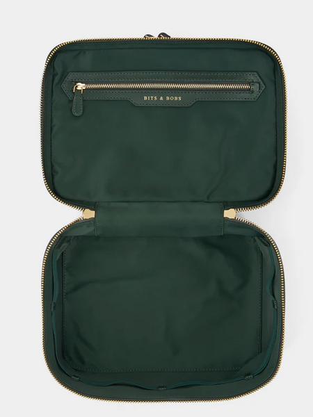 ANYA HINDMARCH Vanity Kit AH Logo - Dark Holly
