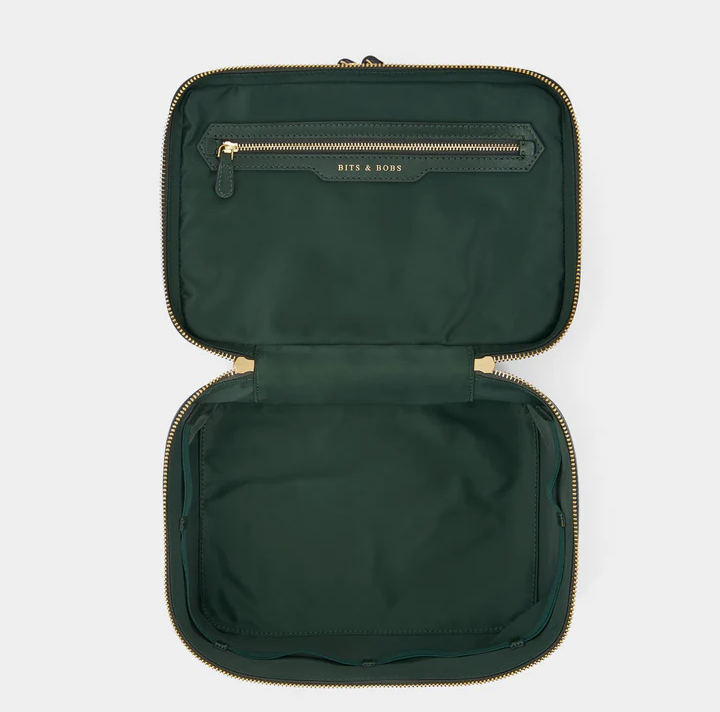 ANYA HINDMARCH Vanity Kit AH Logo - Dark Holly