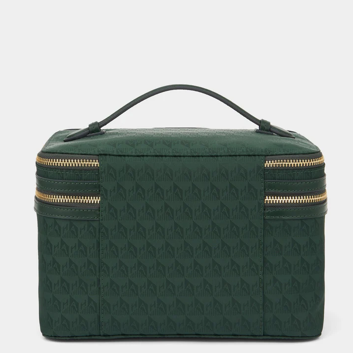ANYA HINDMARCH Vanity Kit AH Logo - Dark Holly