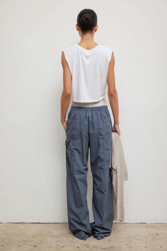 LESET Margo Crop Tank - White