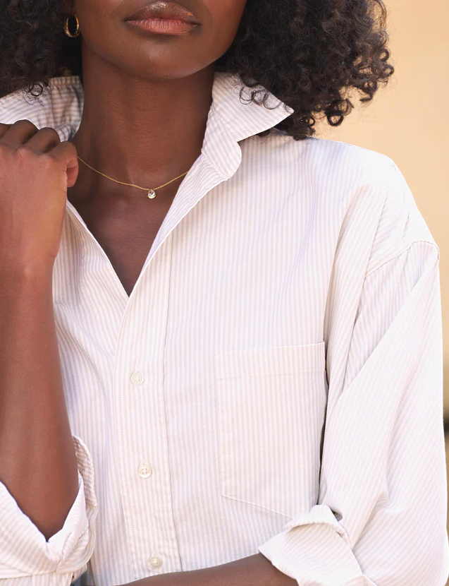 FRANK & EILEEN Shirley Oxford - Sand Stripe