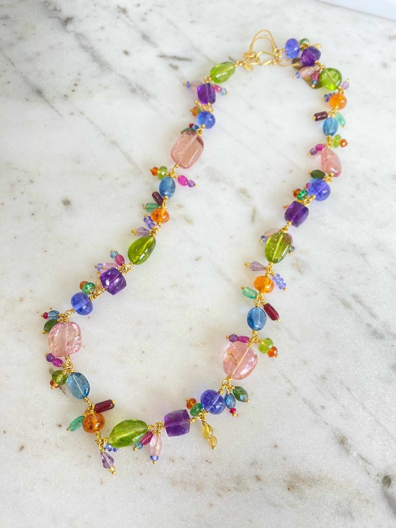 MALLARY MARKS Tutti Fruiti Gemstone Necklace