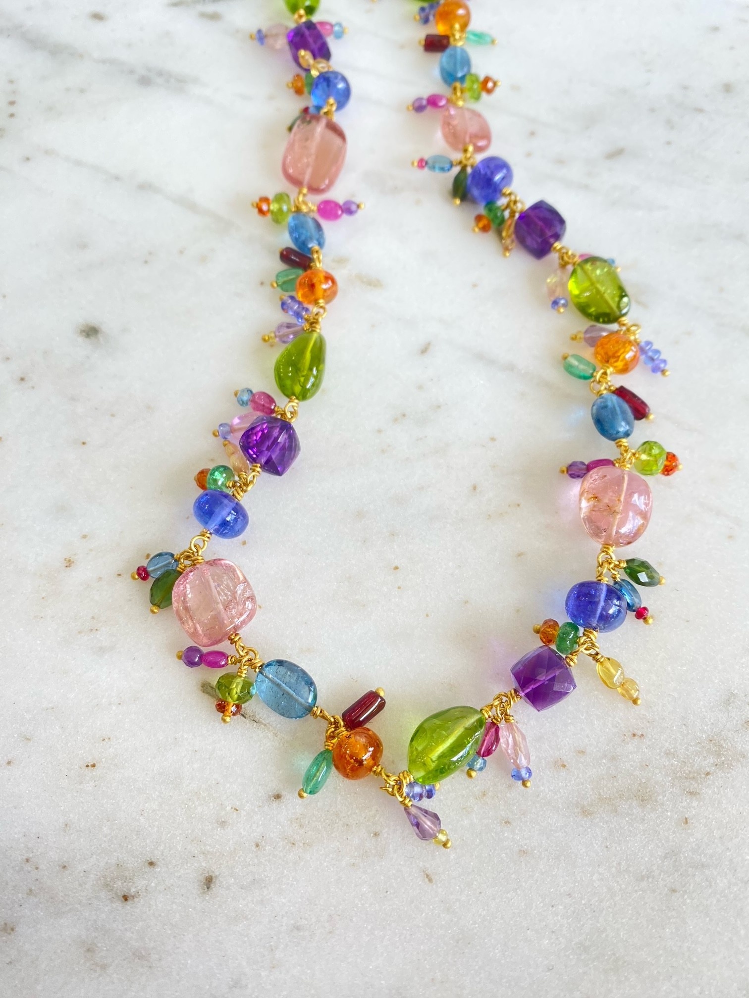 MALLARY MARKS Tutti Fruiti Gemstone Necklace