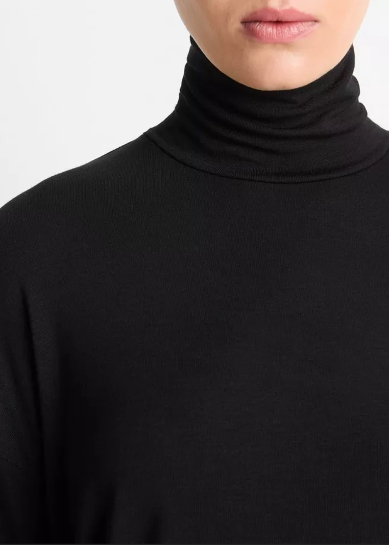 VINCE Relaxed Longsleeve Turtleneck - Black