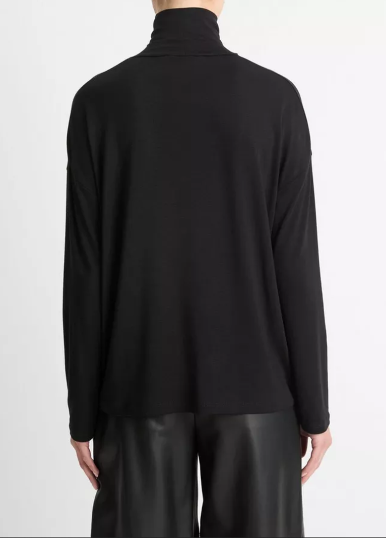 VINCE Relaxed Longsleeve Turtleneck - Black