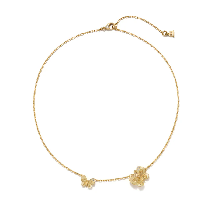 TEMPLE ST CLAIR 18K Golden Butterfly Necklace