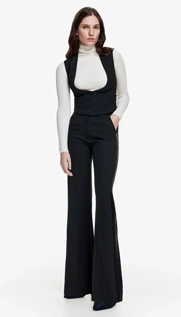 SMYTHE High Waisted Tux Pant - Black