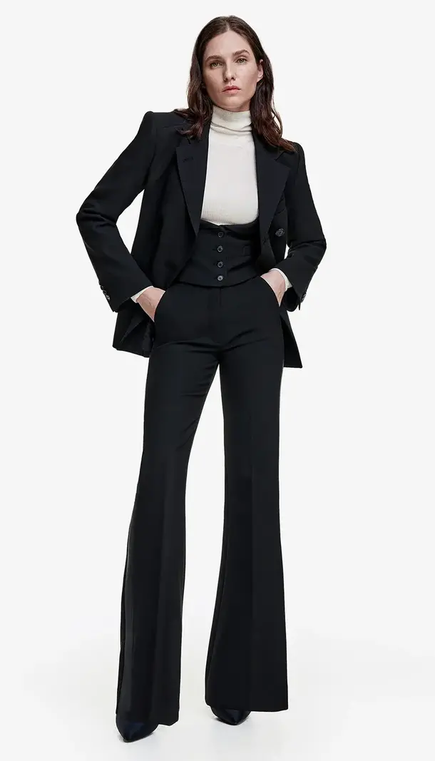 SMYTHE High Waisted Tux Pant - Black