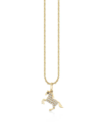 SYDNEY EVAN Diamond Small Horse Necklace