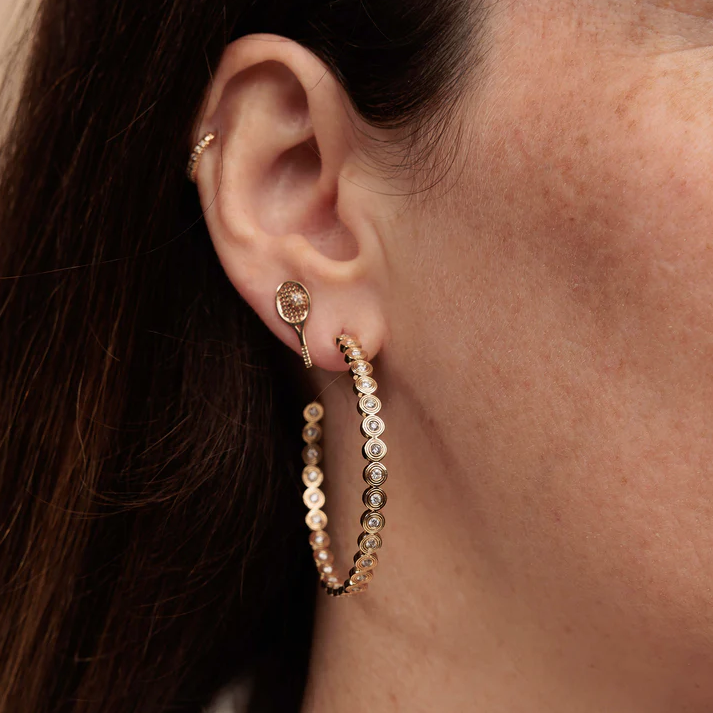 SYDNEY EVAN Tennis Racquet Stud Single Earring