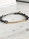 ERICA MOLINARI 18K Slim Diamond Bar on Oxidizied Bracelet .15ct