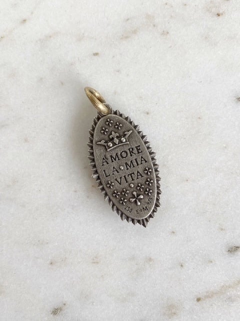 ERICA MOLINARI Two Tone Oval North Star with Diamond