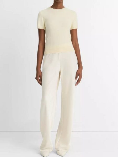VINCE Wool & Cashmere Short-Sleeve Sweater -