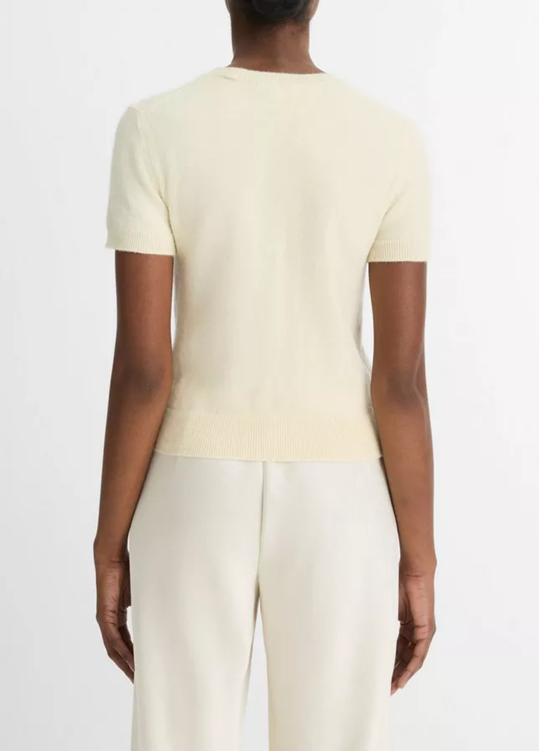 VINCE Wool & Cashmere Short-Sleeve Sweater -