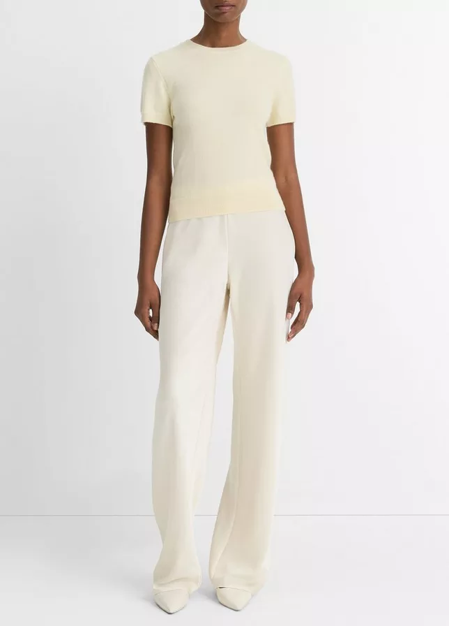 VINCE Wool & Cashmere Short-Sleeve Sweater -