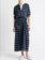 VINCE Rugby Stripe Satin Gathered Skirt -