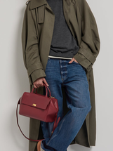 Anya Hindmarch £1650 Damson Calf Seaton Crossbody Bag