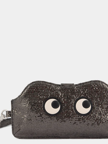 ANYA HINDMARCH Eyes Glasses Pouch - Metallic Antracite