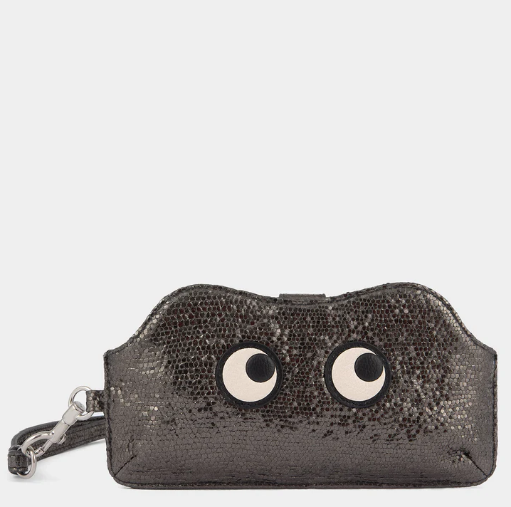 ANYA HINDMARCH Eyes Glasses Pouch - Metallic Antracite